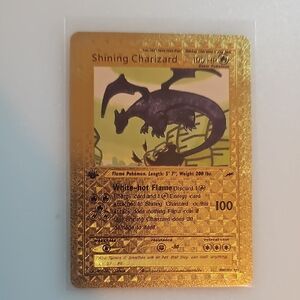 Pokemon Shining Charizard Gold Trading Card